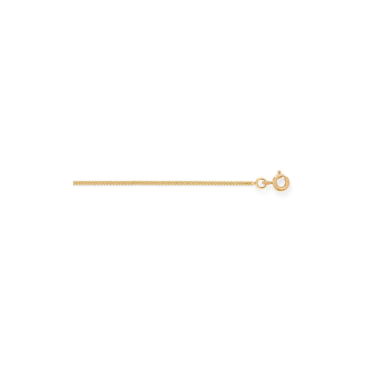 Chaîne or jaune 18 carats maille gourmette 1mm