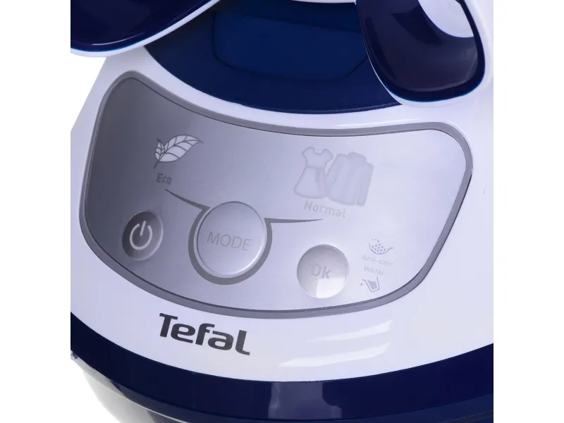 Tefal Pro Express Protect GV9221 - Dampstrygejern med automatisk afbrydelse - såleplade: Durilium AirGlide Autoclean - 2600 W - hvid/blå