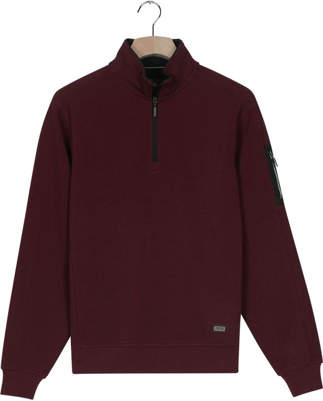 Baileys Sweatshirt ritssluitingrood, Effen