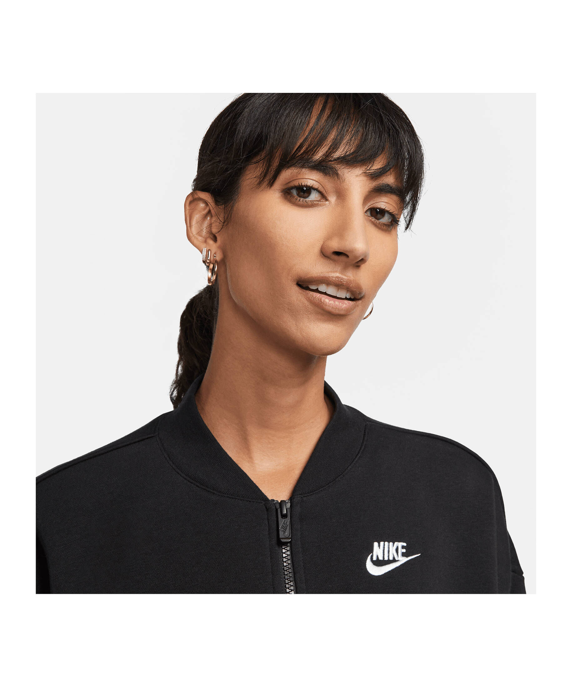 Nike| Damen Lifestyle - Textilien - Jacken Club Fleece Oversized Crop Jacke Damen