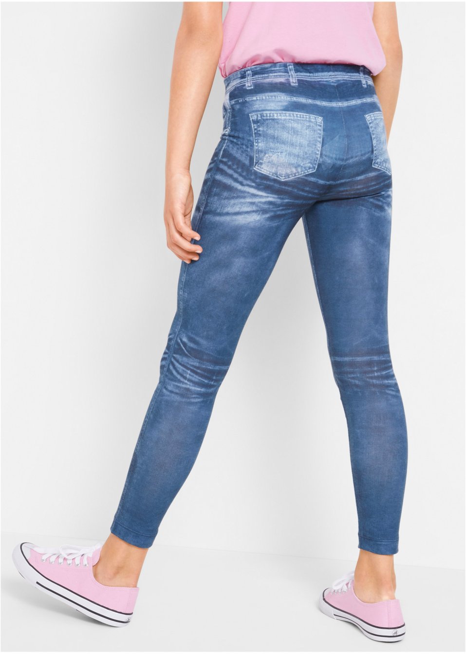 Legging fille imprimé jean