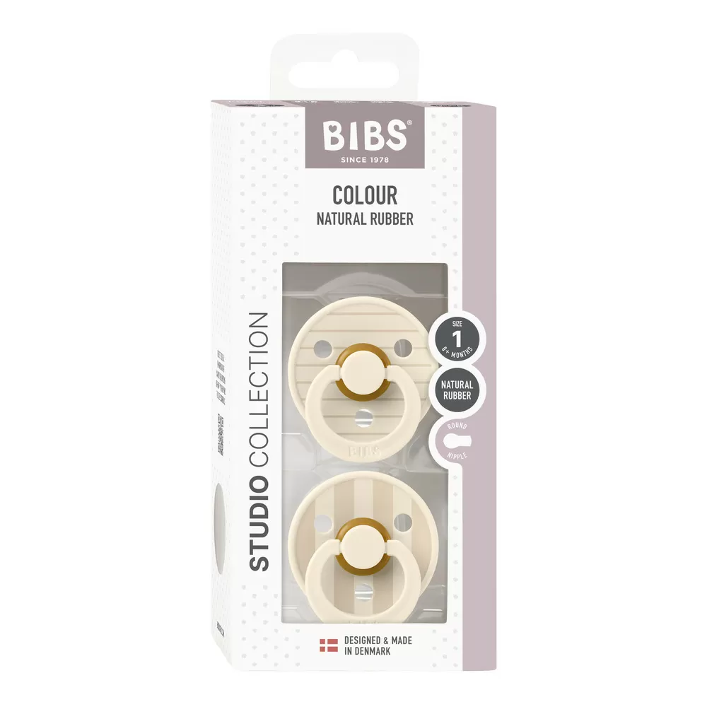 BIBS Studio Colour Pin Latex Ivory Vanilla Mix 2 pak - Flere størrelser