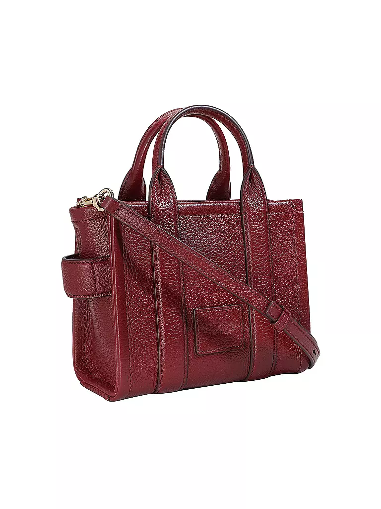 MARC JACOBS Ledertasche - Tote Bag THE MINI TOTE dunkelrot