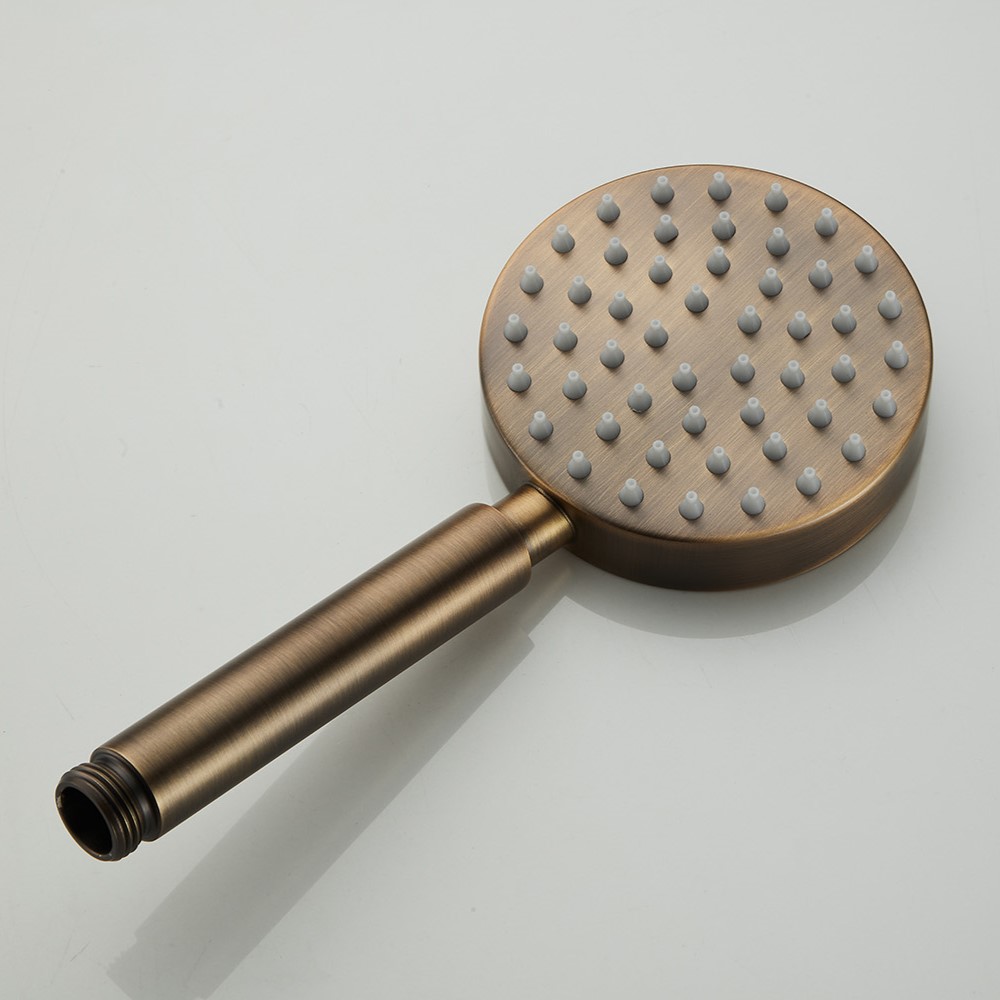 Saniclear Antique glijstangset met Vision handdouche verouderd messing