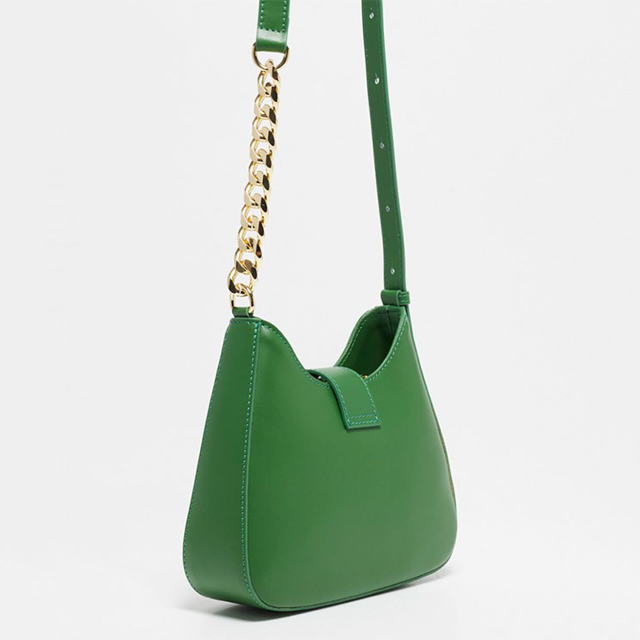 Christian Laurier Sac bandoulière en Cuir Hely vert - 24x22x6.5 cm