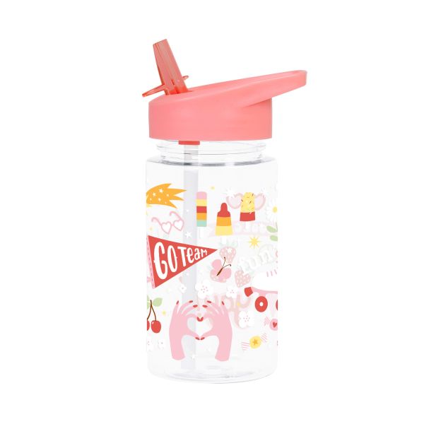 A Little Lovely Company Drinkfles - Fun - 450 ml - Koraalroze