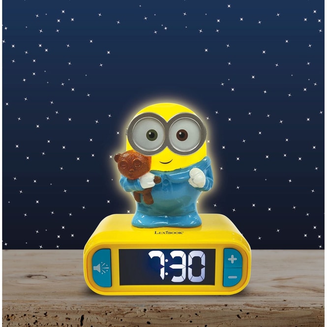 Minions - 3D Design Nachtlicht mit Digitalwecker
