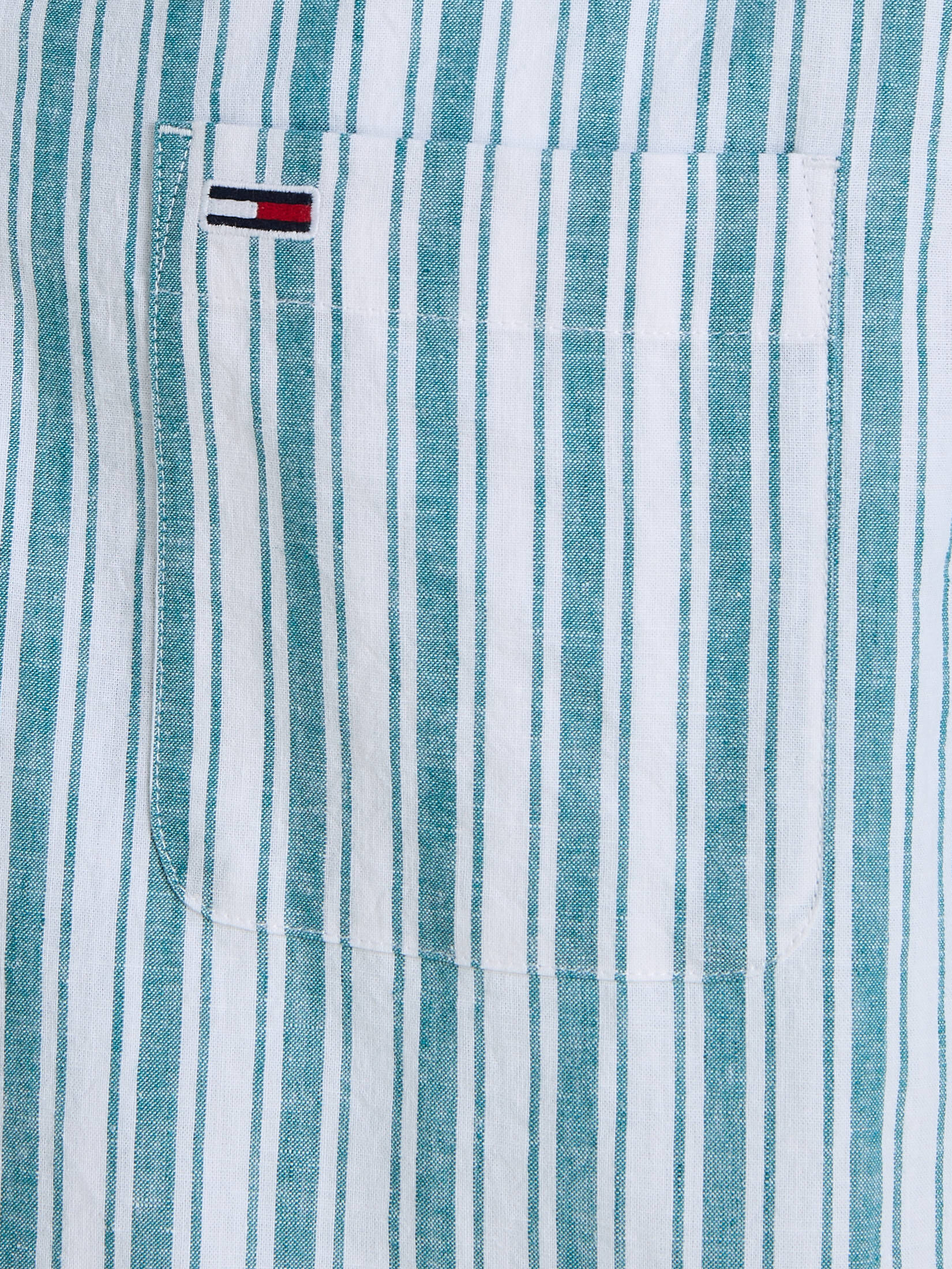Tommy Jeans| Herren Hemd aus Baumwoll-Leinenmix Regular Fit Kurzarm