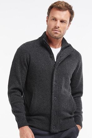 Barbour Zip Vest Lamswol Patch Antraciet MKN0731-CH51 kopen