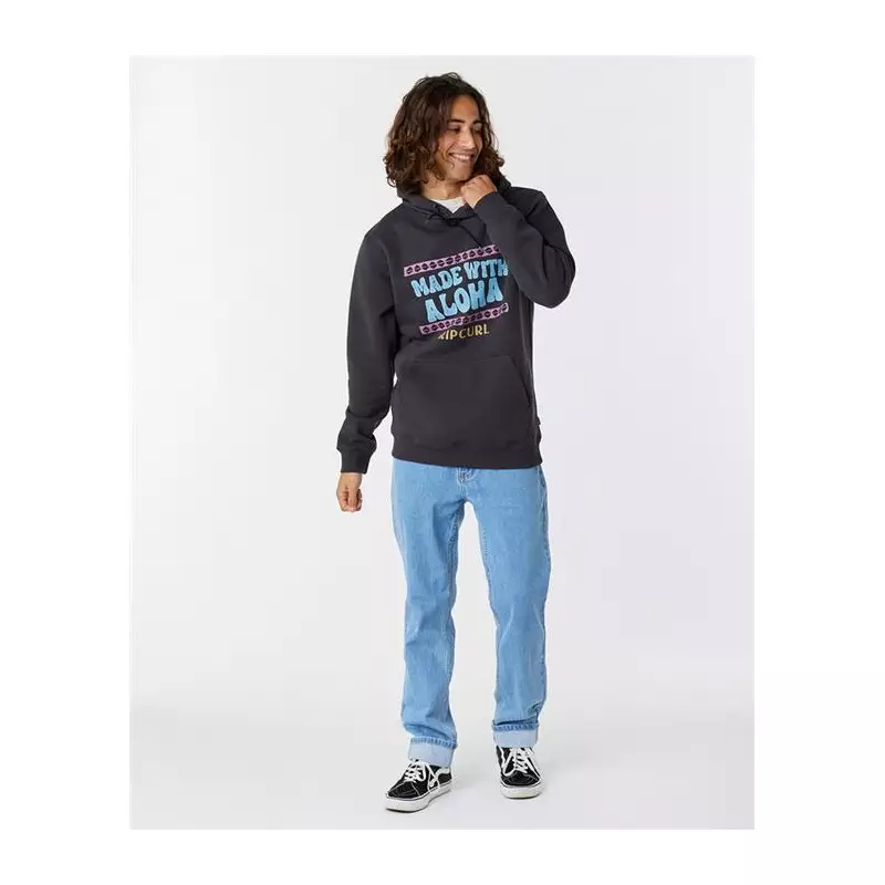 Sweat RIPCURL Down The Line Fp Hooded Washed Black