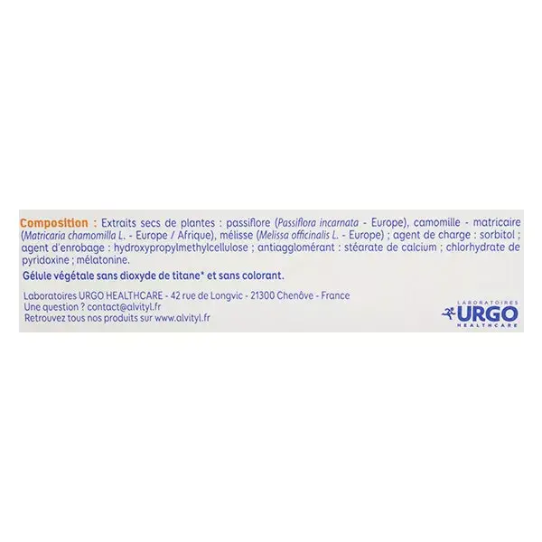 Alvityl Mela-Sleep Melatonina + 3 plantas + vitamina B6 2x30 cápsulas