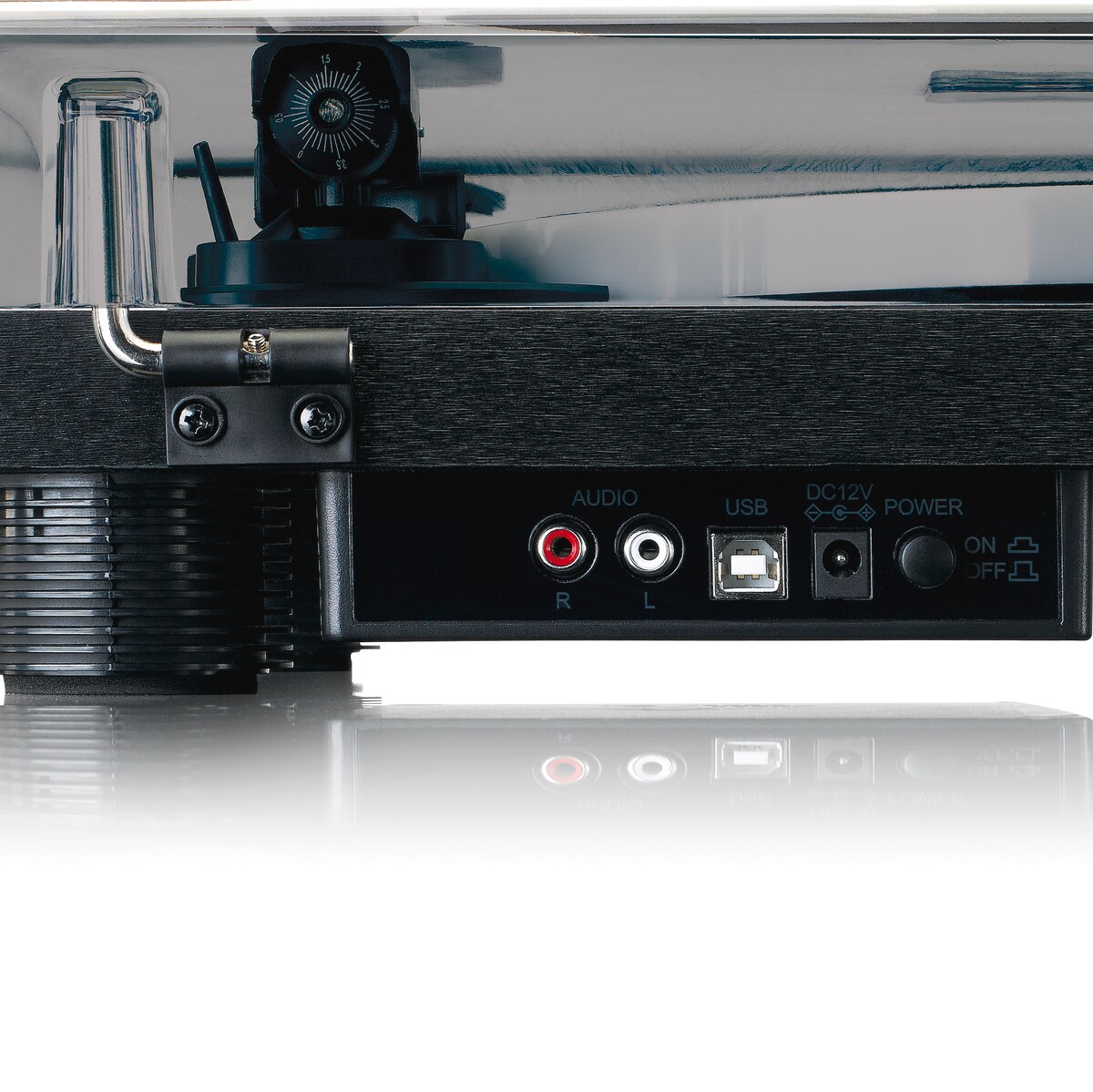 LENCO LS-50LED BK Plattenspieler USB-Recording, LED, schwarz