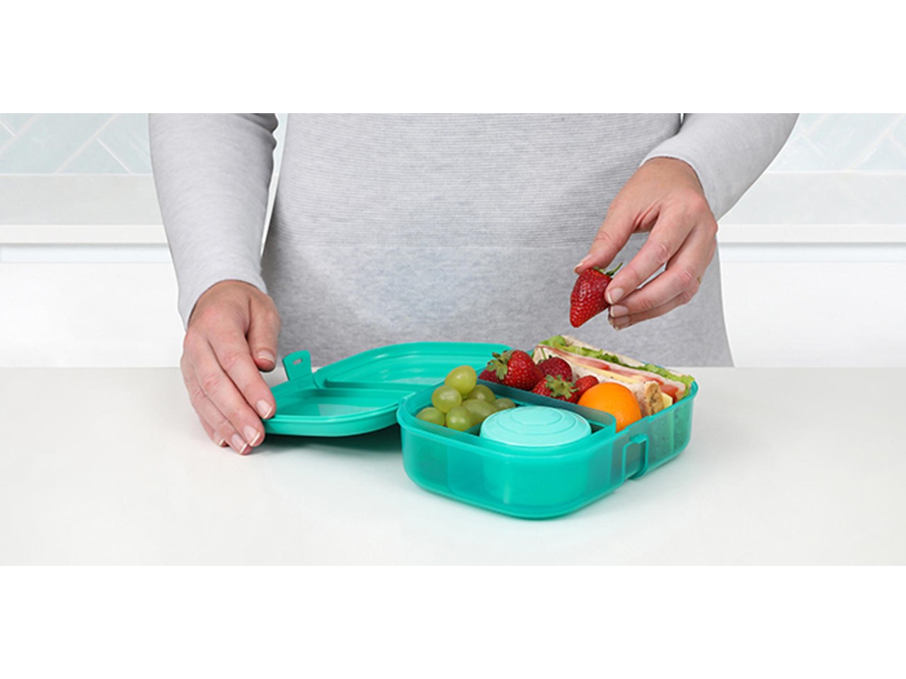 Sistema - Ribbon Lunch Madkasse 1.1L Grøn