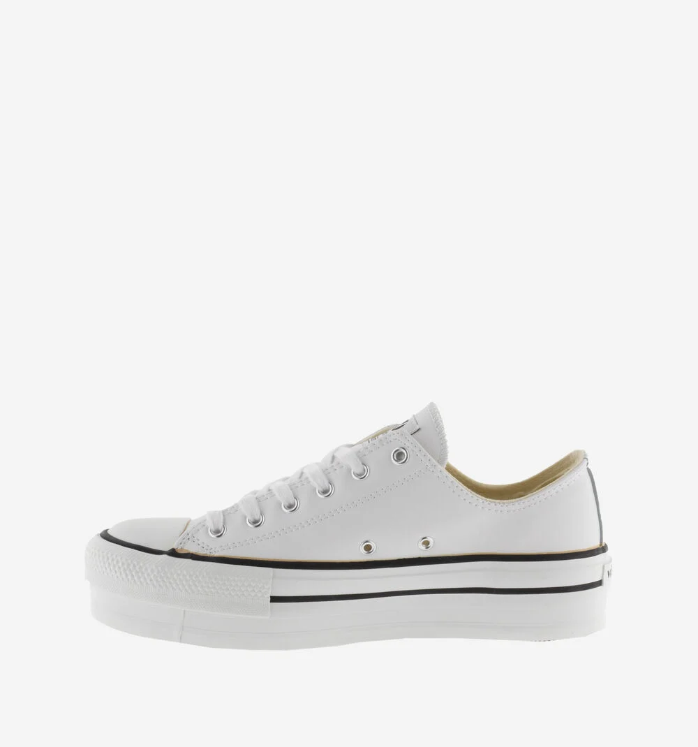 TRIBU DOBLE DOUBLE EFFET CUIR Baskets effet cuir plateforme BLANCO