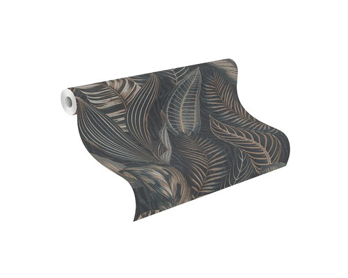 Vliesbehang 751840 African Queen III Bladeren blauw