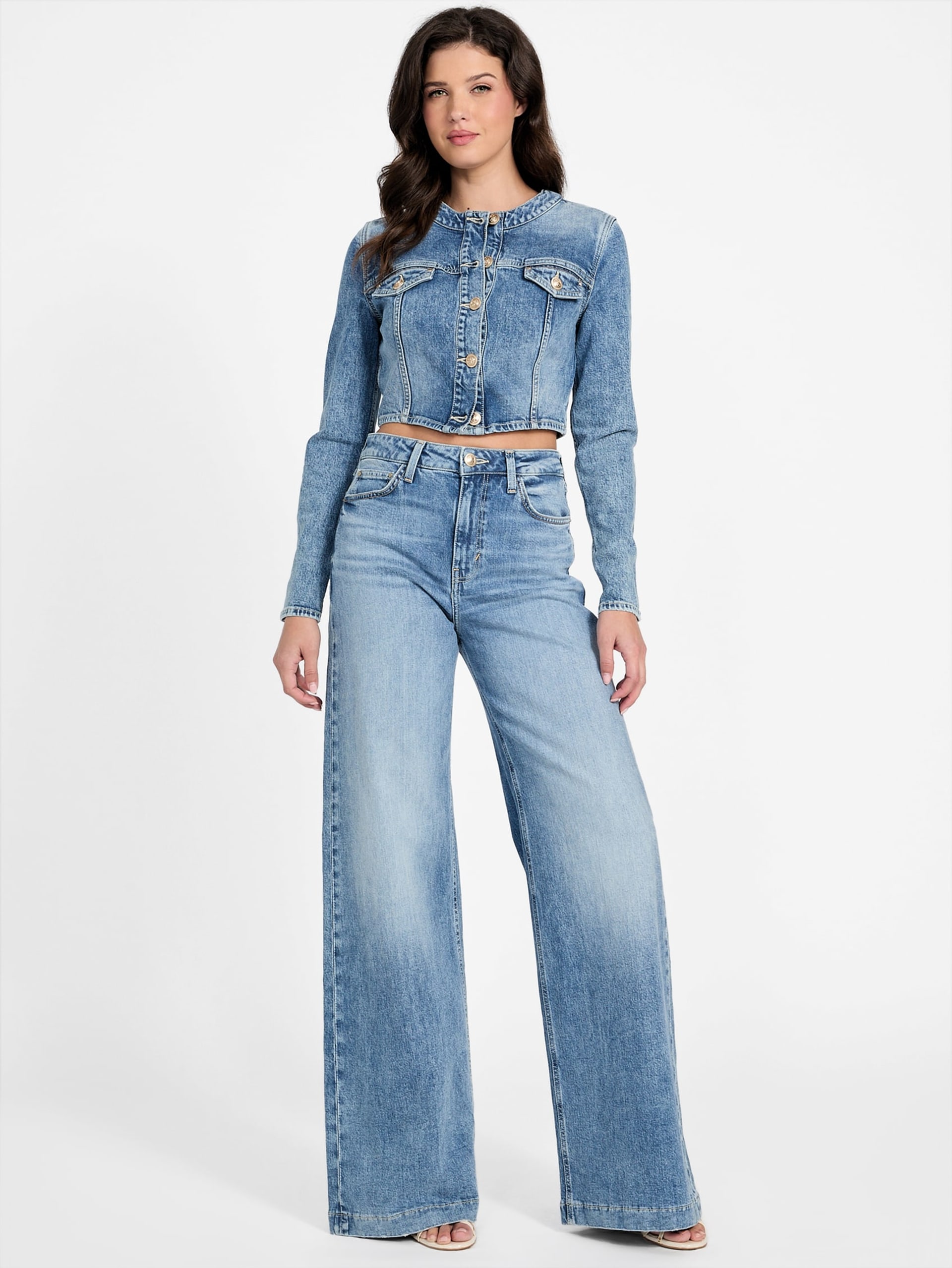 Jaqueta jeans cropped Eco Gemma