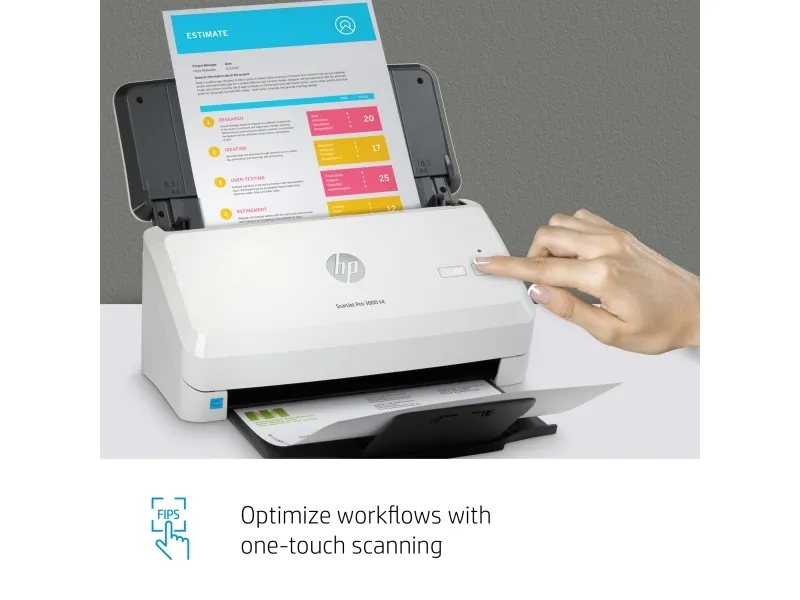 HP Scanjet Pro 3000 s4 Sheet-feed - Dokumentscanner - CMOS / CIS - Duplex - 216 x 3100 mm - 600 dpi x 600 dpi - op til 40 ppm (mono) - ADF (50 ark) - op til 4000 scanninger pr. dag - USB 3.0