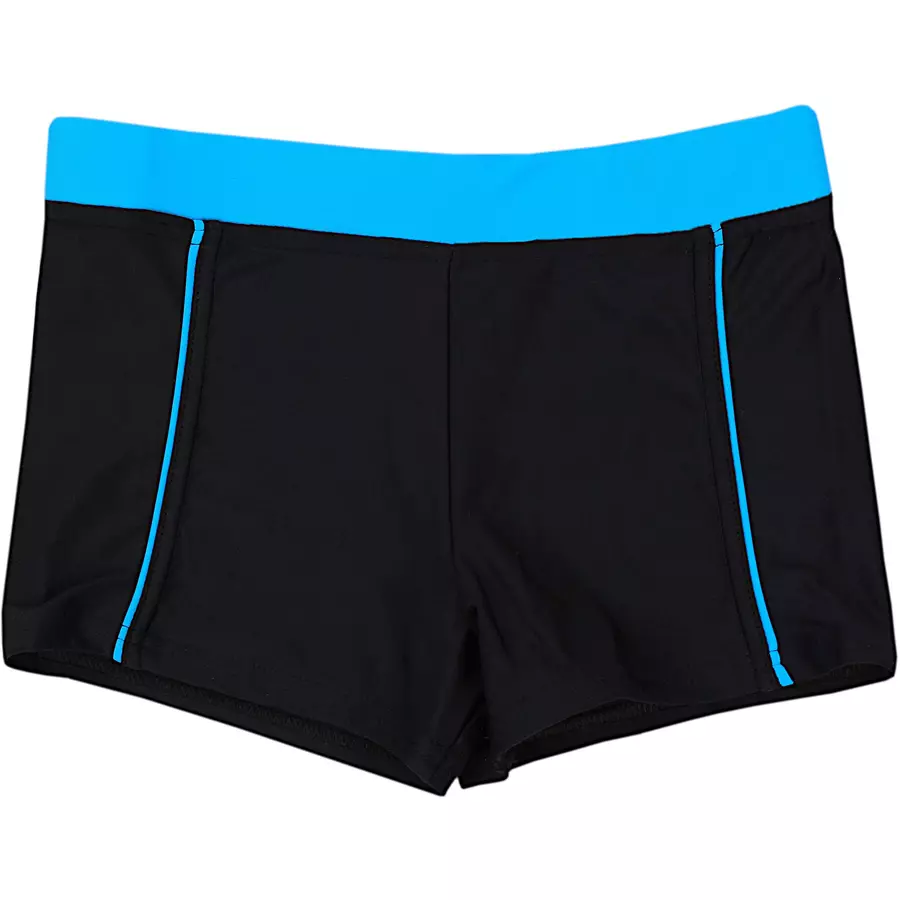 Aquarti Jungen Kinder Badehose Seitliche Paspel schwarzblau