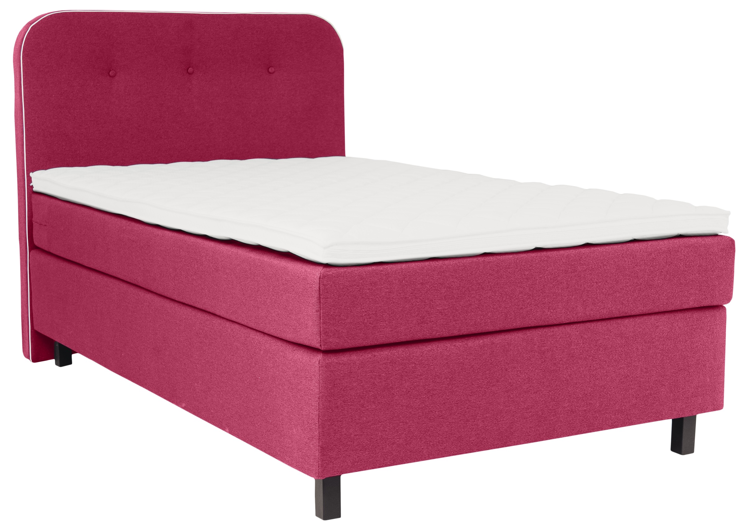 PLACES OF STYLE Boxspringbett »Marausa« mit Taschen-Federkernmatratze, mit dekorativer Kedernaht
