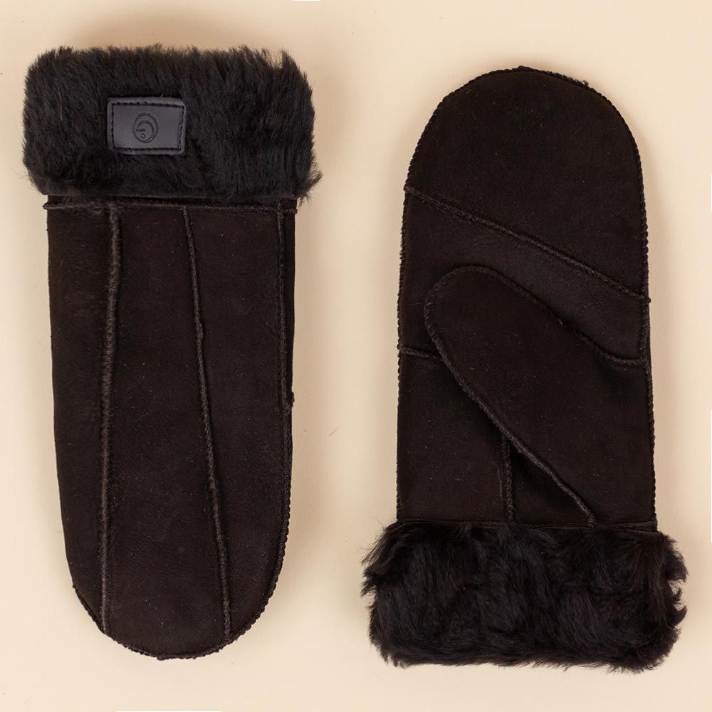 Moonrise wollen wanten Worcester donkerbruin suede
