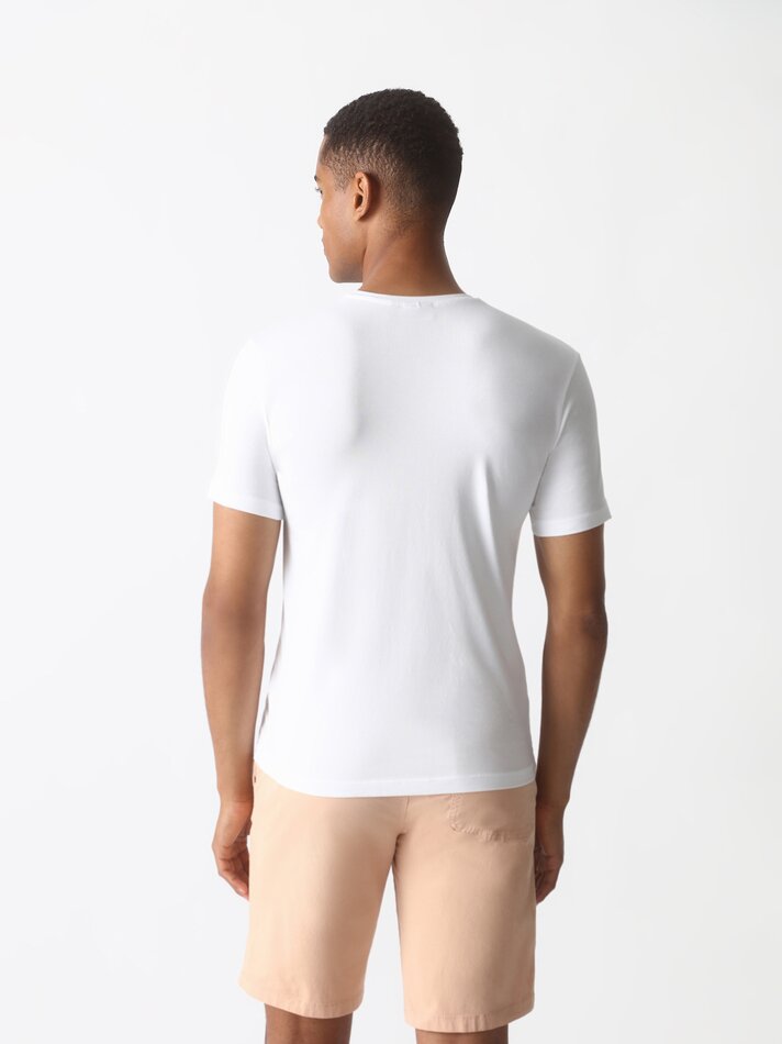 Camiseta básica slim fit - Off White