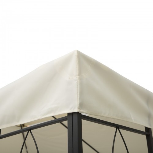 Substituição do teto metálico cor creme da tenda