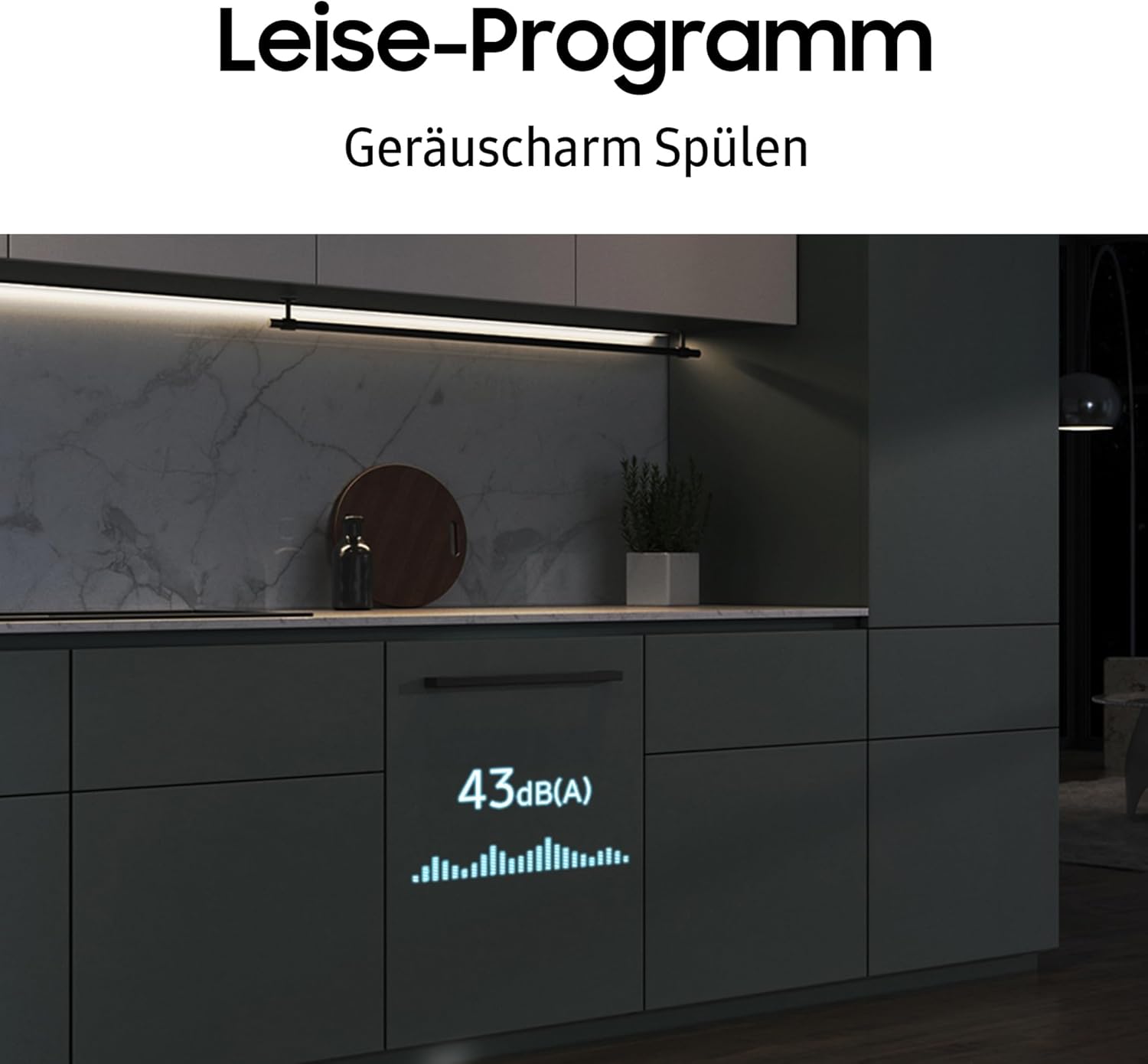 Samsung Unterbau-Geschirrspüler, 60 cm, EEK: A, 14 Maßgedecke, 7,9 l Wasserverbrauch, WaterJet Clean, SmartThings AI Energy Mode, 43 dB(A), Schwarz, DW60CG880UB1EG