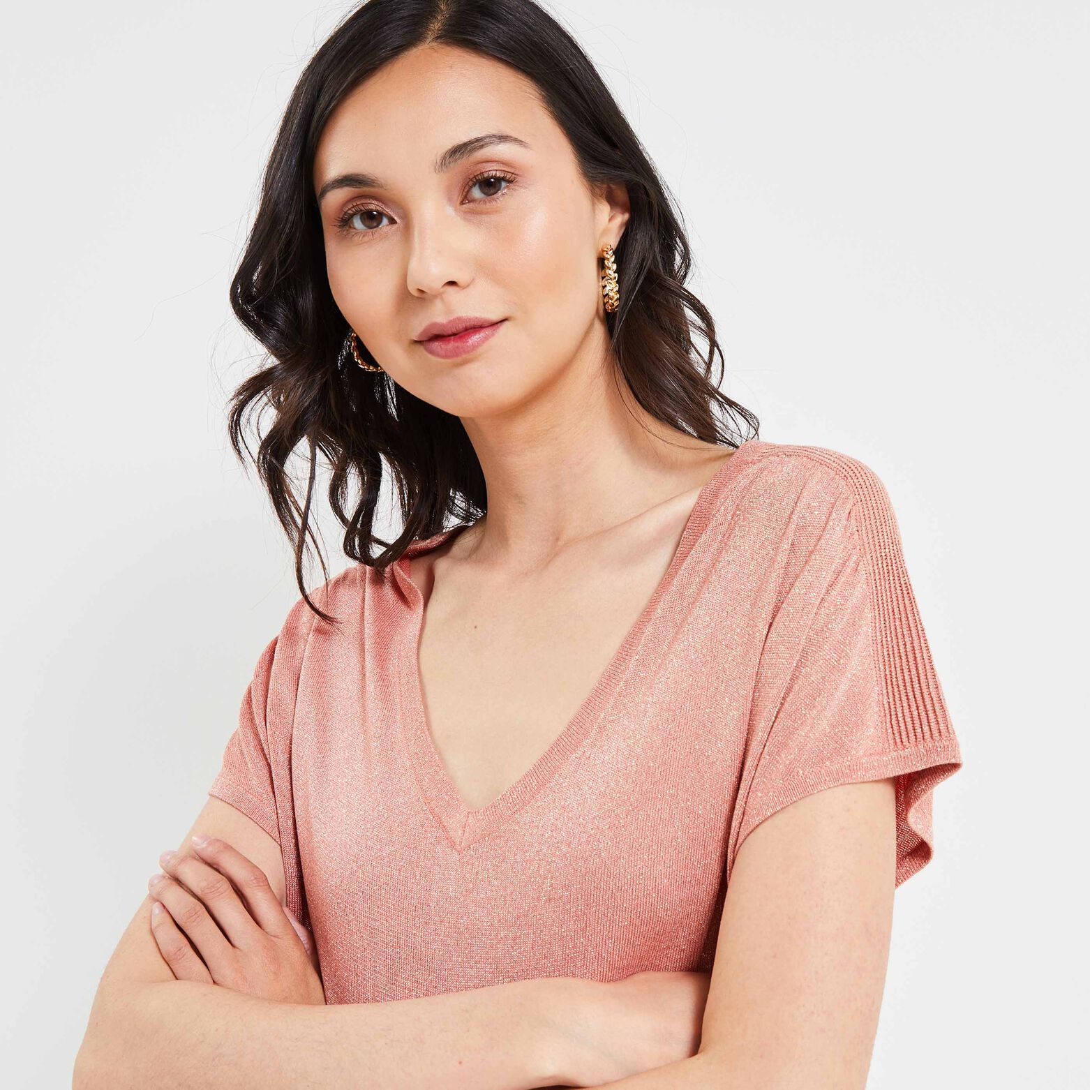 T-shirt scintillant femme