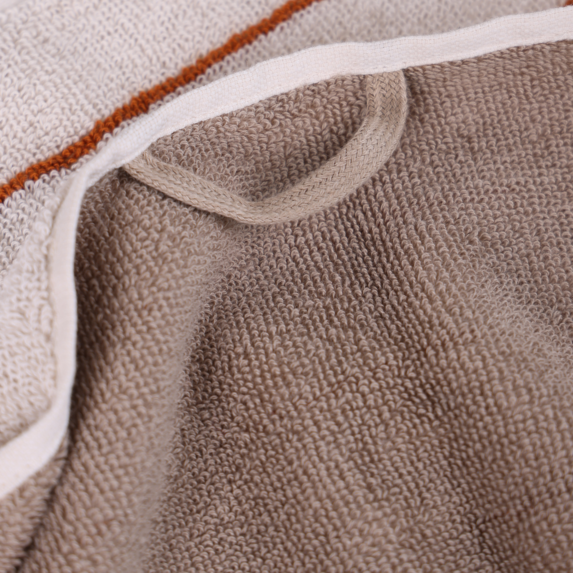 Gastendoek Ellis beige/orange/white 30x50 cm  - set van 6