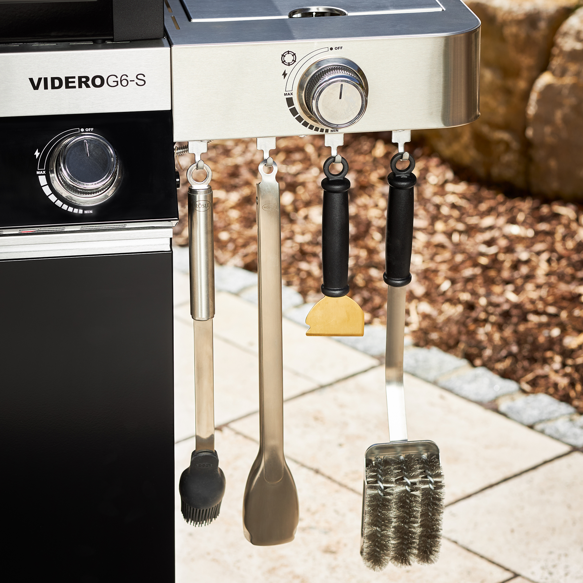 Gasgrill BBQ-Station VIDERO G6-S Vario+ schwarz 50 mbar