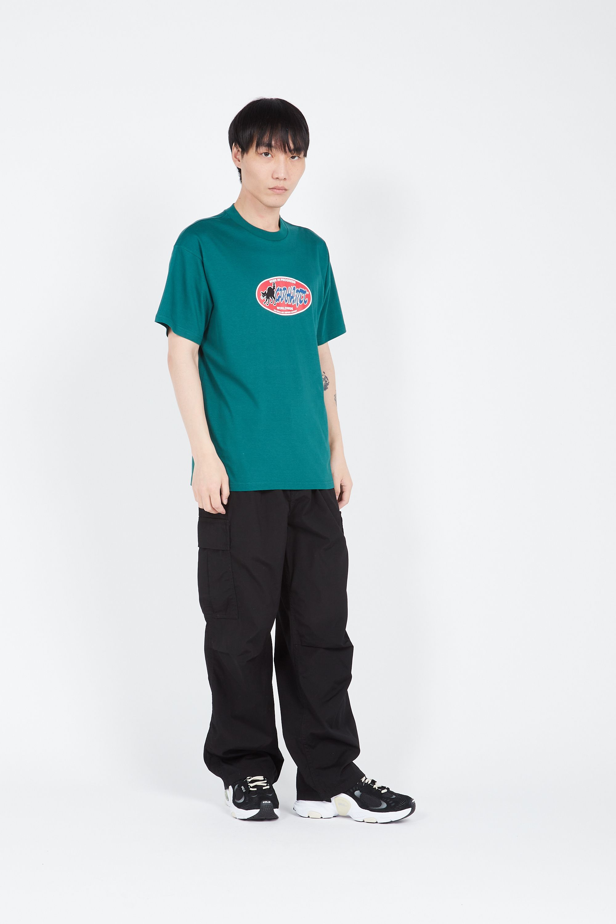 CARHARTT WIP T-shirt S/S Cat Sticker T-Shirt Vert