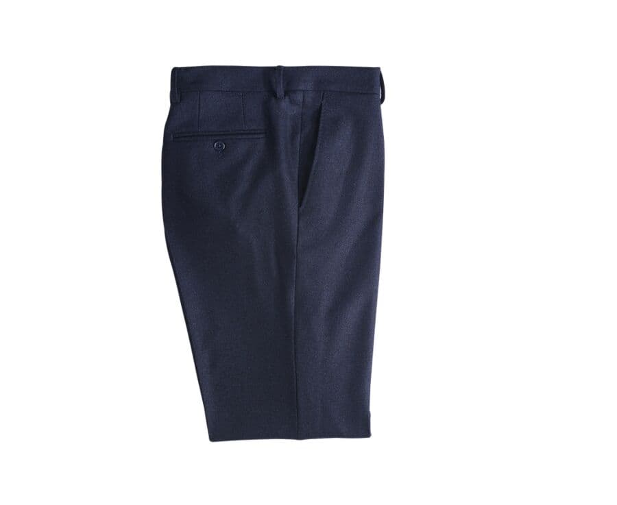 Pantalon habillé homme Chevron marine foncé - Lelian