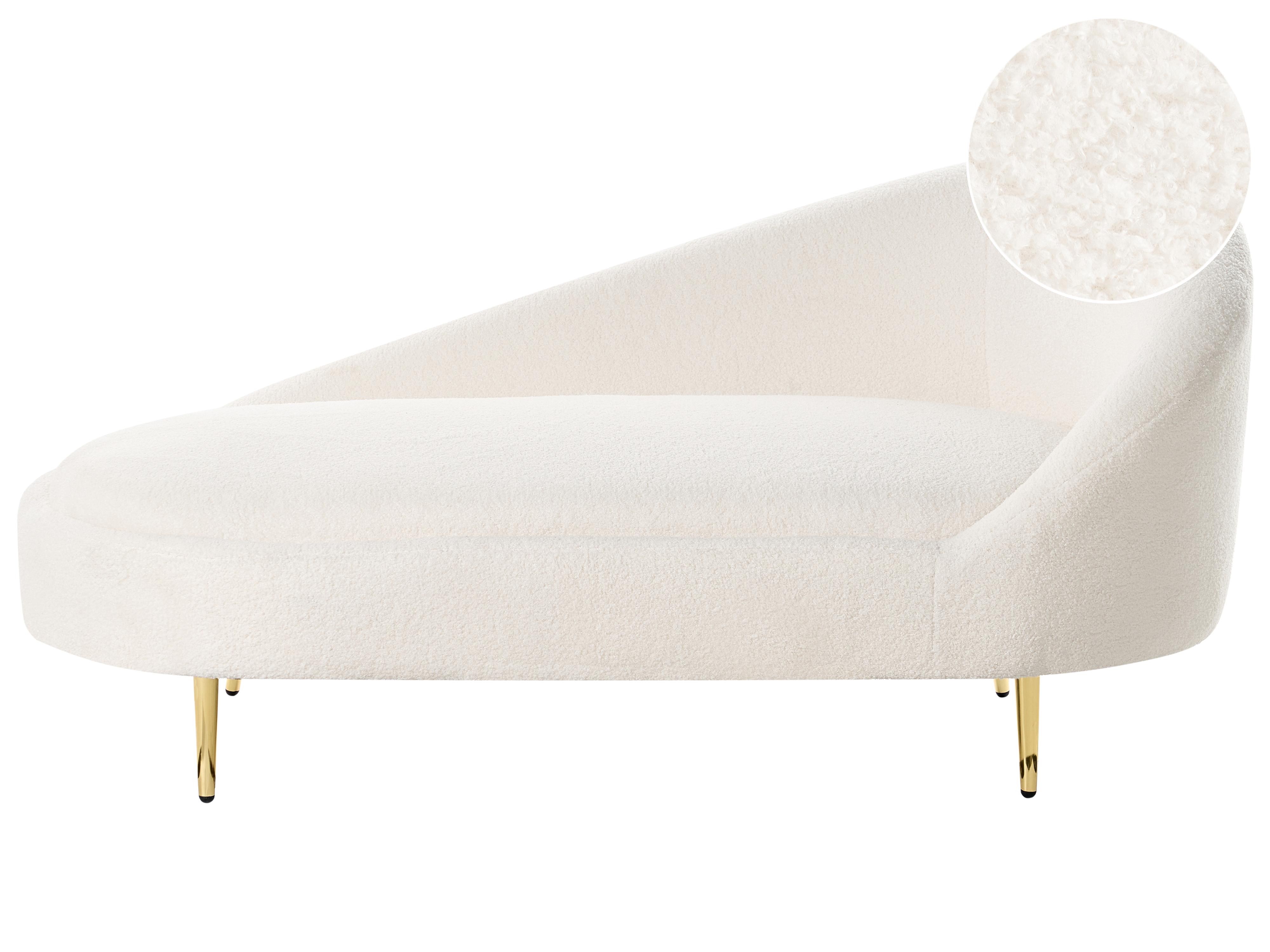 Rechtszijdige chaise longue VALREAS Bouclé Gebroken wit
