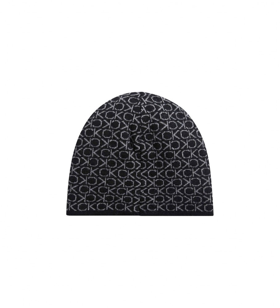 Gorro Calvin Klein Reverso com monograma preto