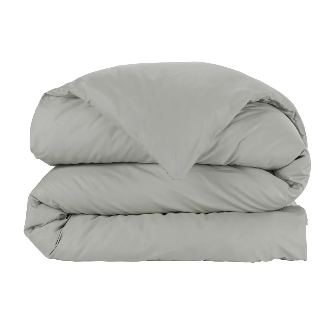 Housse de couette percale de coton (200 x 200 cm) Cali Gris clair