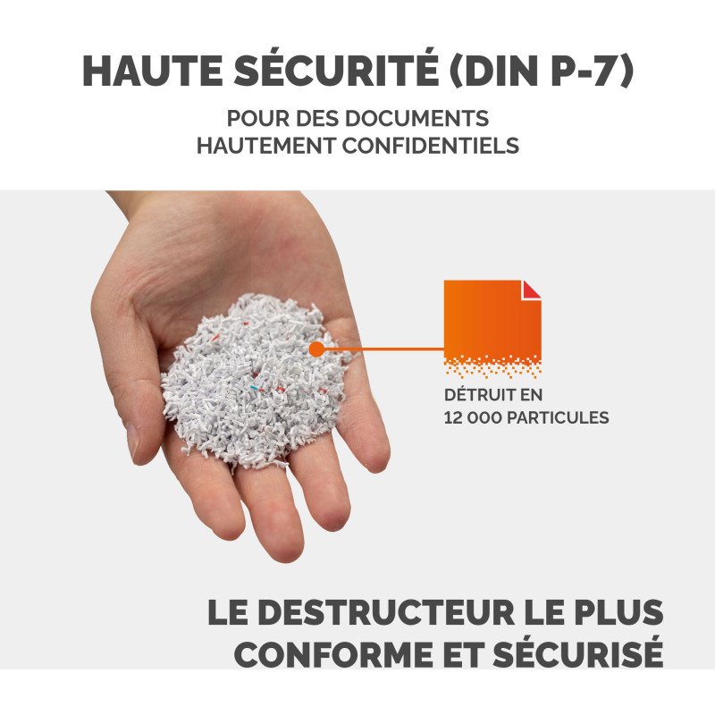 Destructeur Fellowes Powershred 425HS - coupe croisée