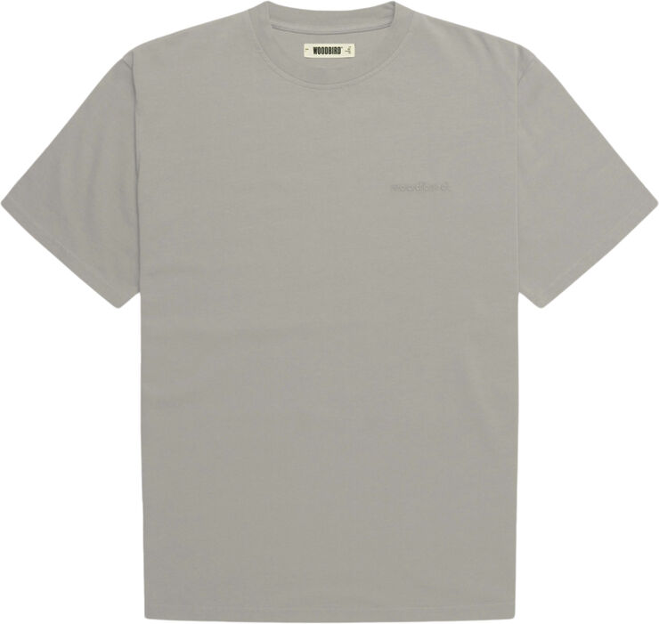 Woodbird WBBaine Base tee Light grey