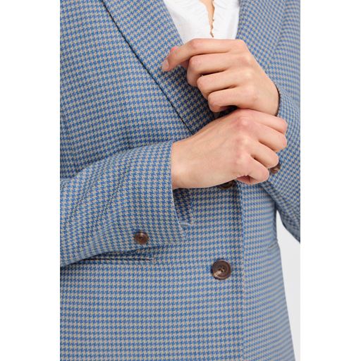 Fransa Nicol Blazer, Blue Houndstooth, 40