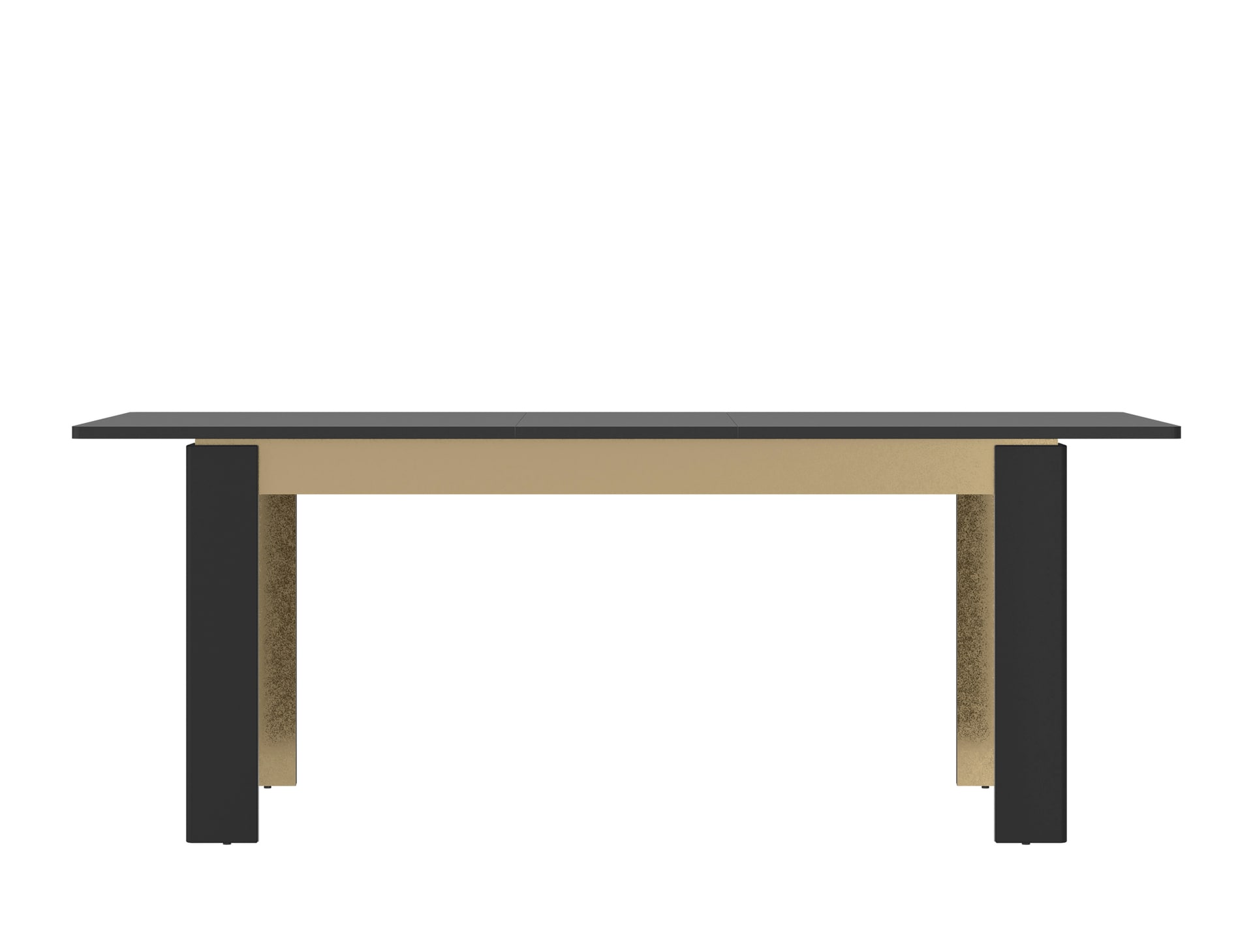 Esstisch NORICA 160-200x75,6 cm schwarz matt