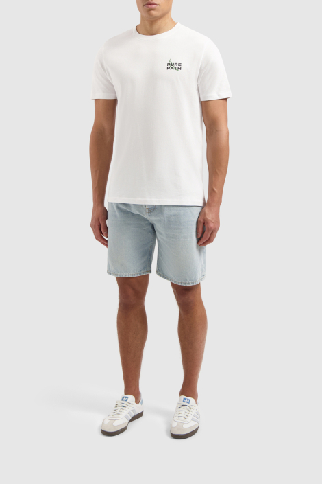 Pure Path witte heren t-shirt