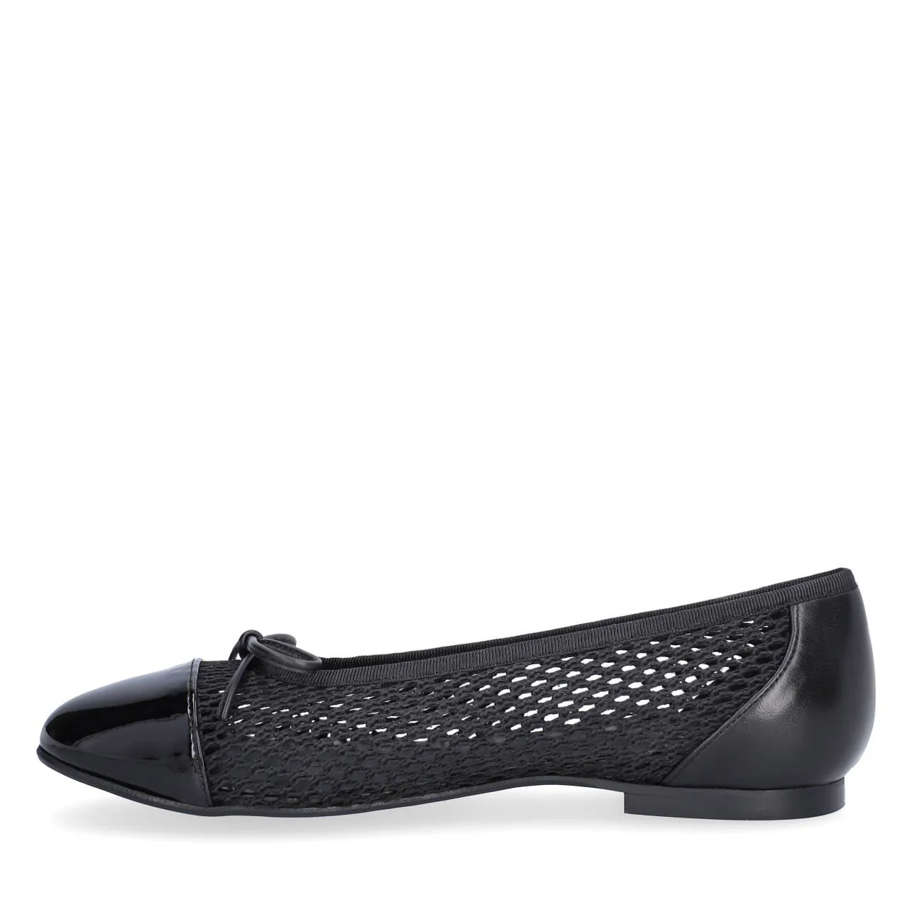 Billi Bi  A46030 net ballerinasko - Black patent/black net 770