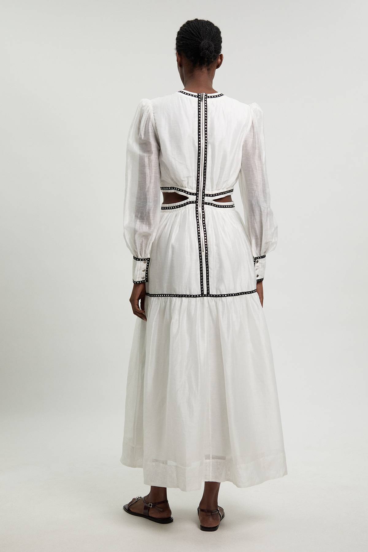KarenMillen Robe Longue À Détails Cloutés