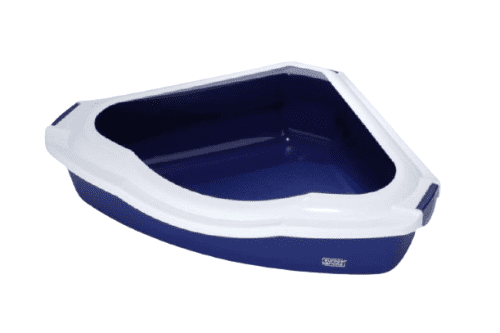 Caixa de areia de canto aberta azul Europet Bernina