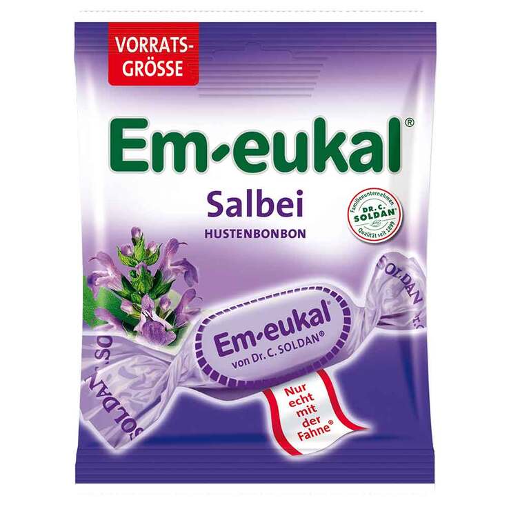 EM Eukal Halsbonbons Salbei zuckerhaltig, 150 g