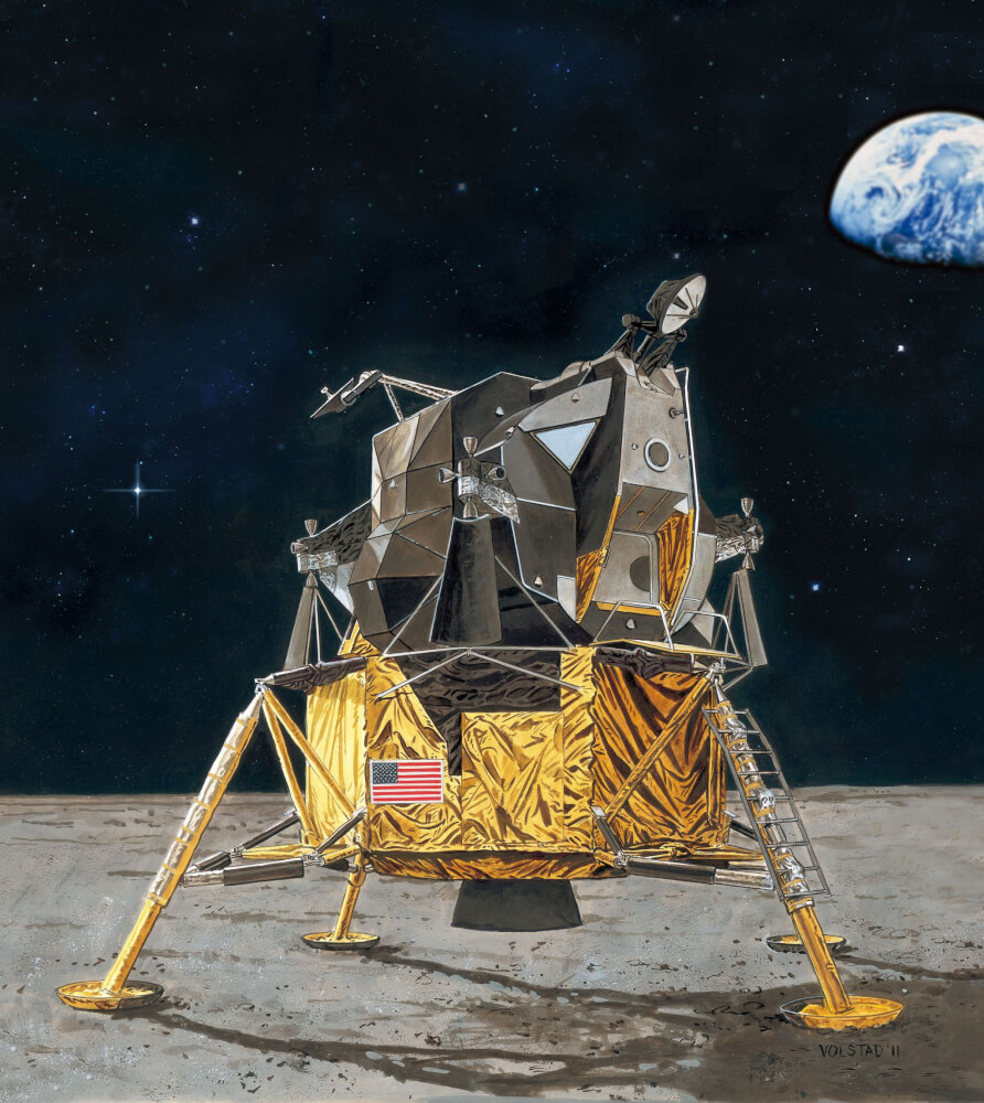 Geschenkset Apollo 11 Lunar Module Eagle, Revell Modellbausatz mit Basiszubehör