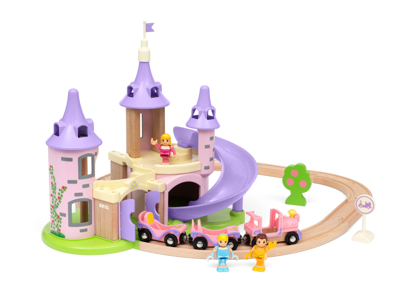BRIO  Princess 33312 Traumschloss Eisenbahn-Set - Märchenhafte Ergänzung für die BRIO Holzeisenbahn - Empfohlen ab 3 Jahren
