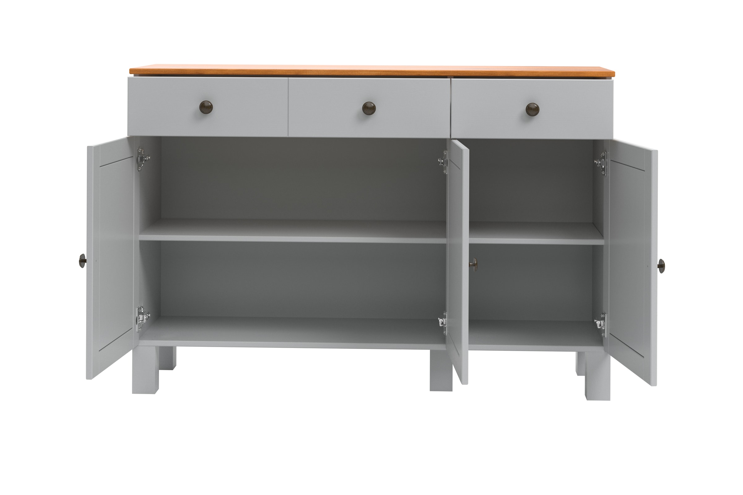 Home affaire Anrichte »Alby2« Mit 3 Türen, 3 Schubkästen und Metallgriffe, Breite 125 cm