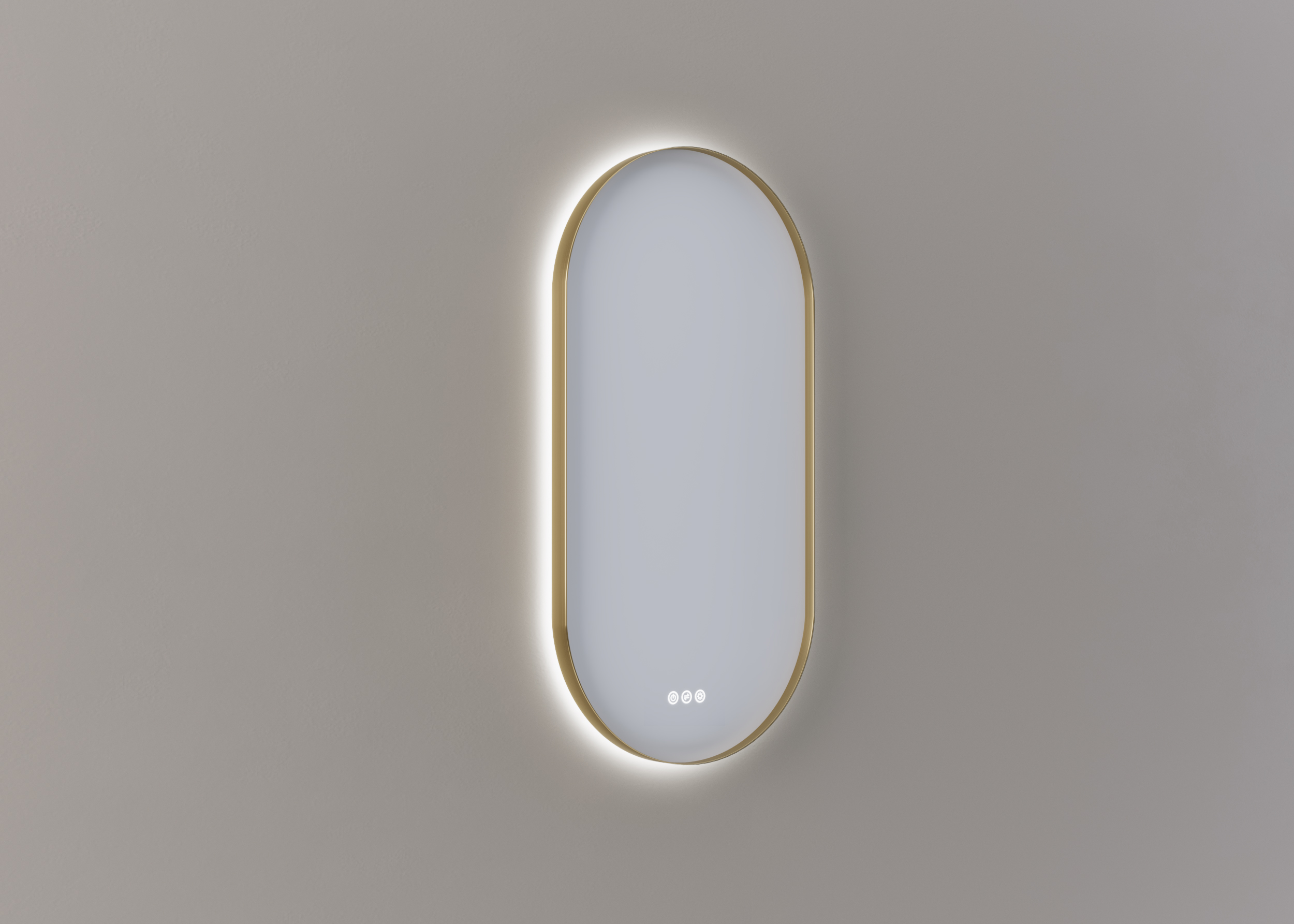 Thebalux M14 spiegel 45x90cm met verlichting en verwarming messing