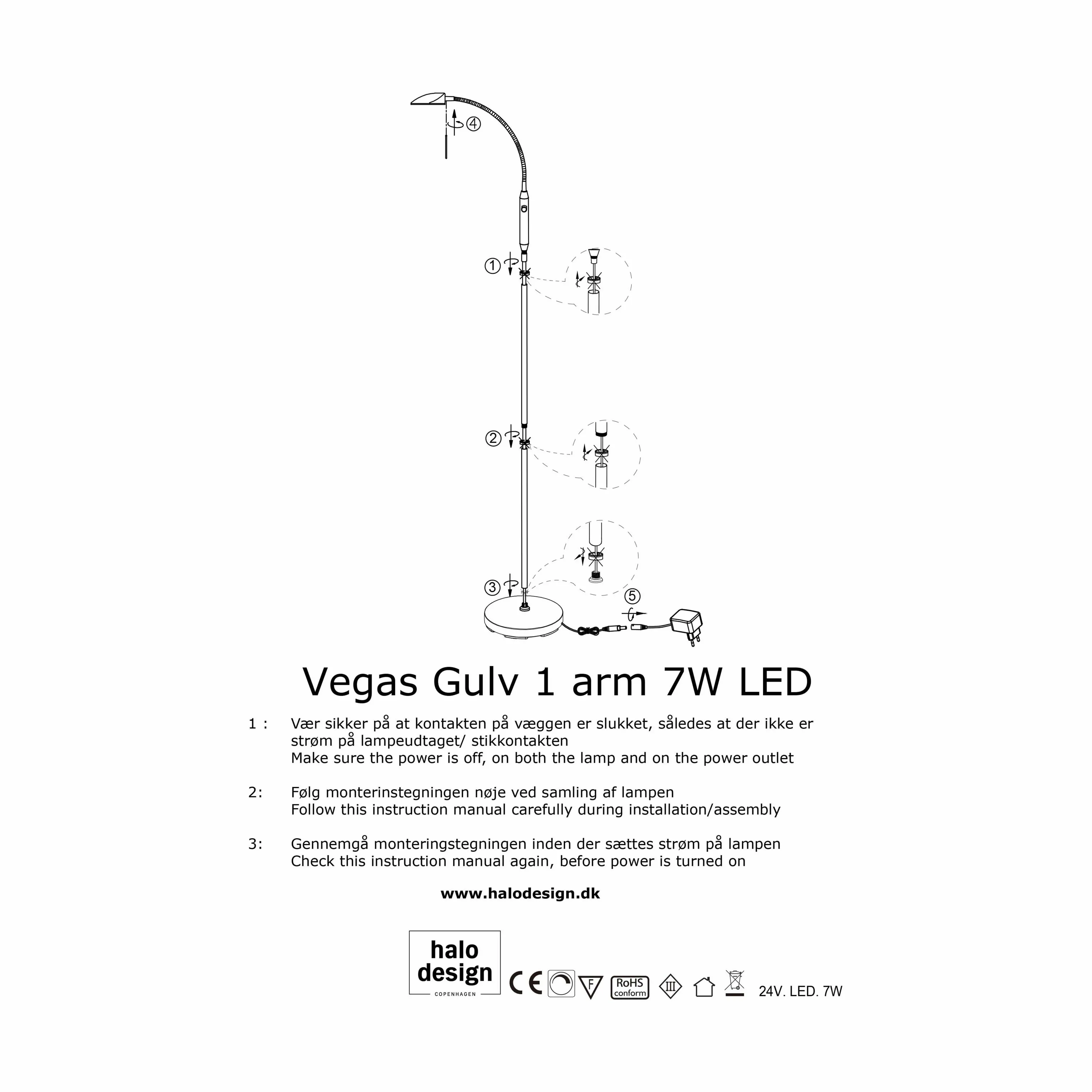 Halo Design Vegas Gulvlampe