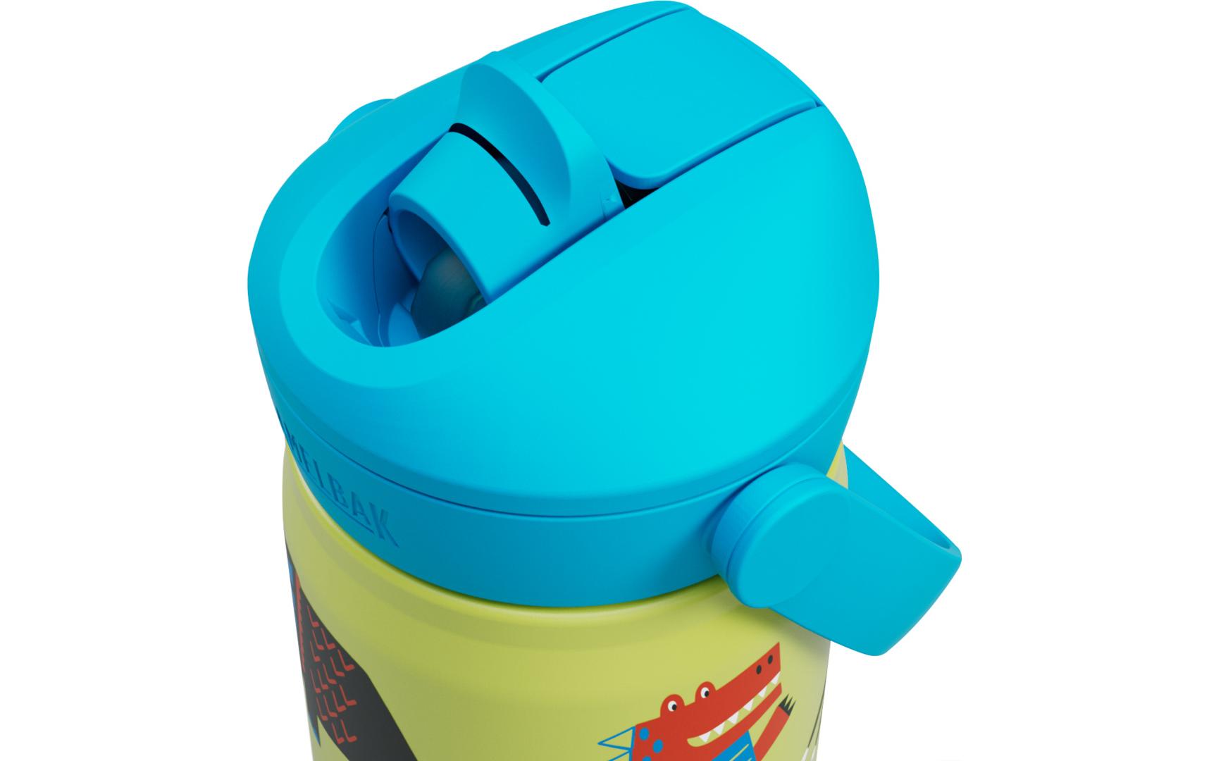 Trinkflasche Thrive Flip Straw Kids V.I. dino jam 400 mlFlasche aus Tritan für Kinder